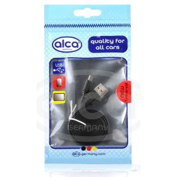 ALCA-kabel Micro USB 2.0, svart, 100 cm lång (för smartphones, MP3)