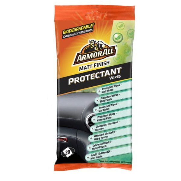 ARMORALL Dash matt flow wipes, Våtservetter för plast, vinyl, matt, 20 st