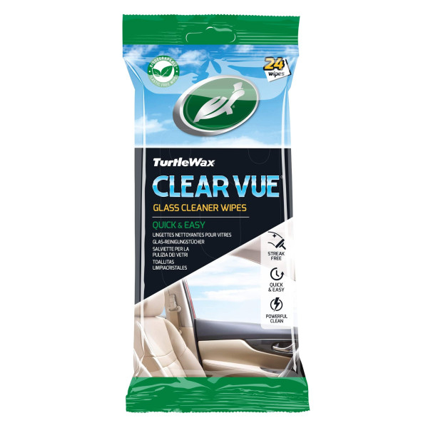 TURTLE WAX Clear vue glass wipes 24PK X6, glasrengöringsservetter, 24 st