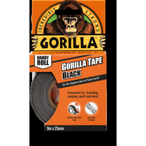 Gorilla Handy Roll Tape, självhäftande tejp, 9 m x 25 mm