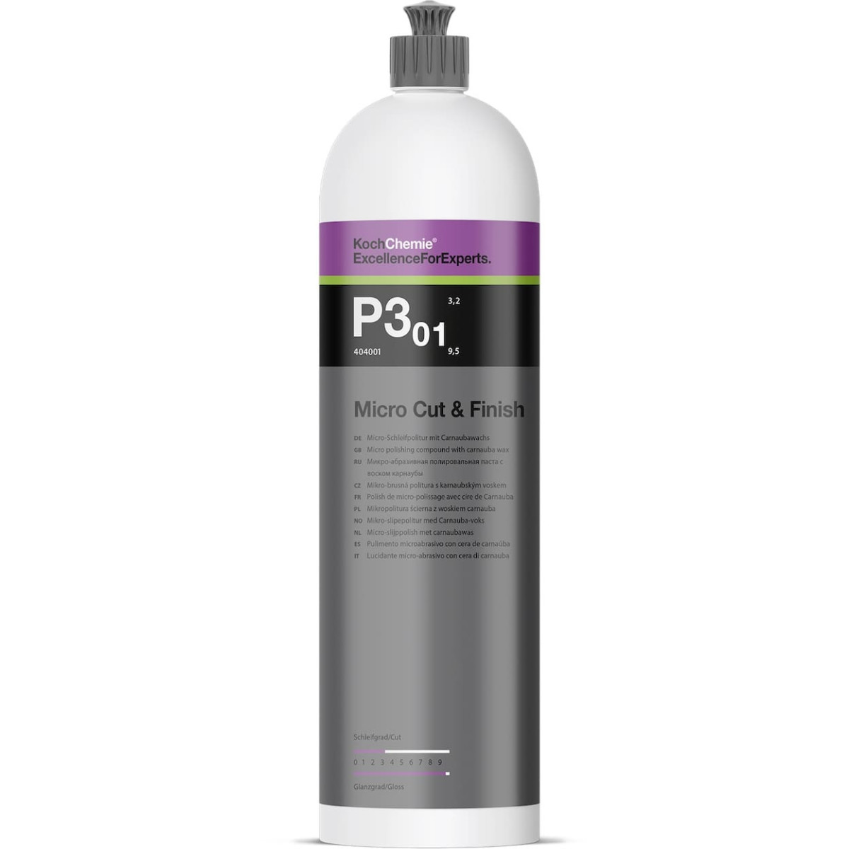 KOCH CHEMIE Micro Cut&Finish P3.01, polerpasta med karnaubavax, 1L