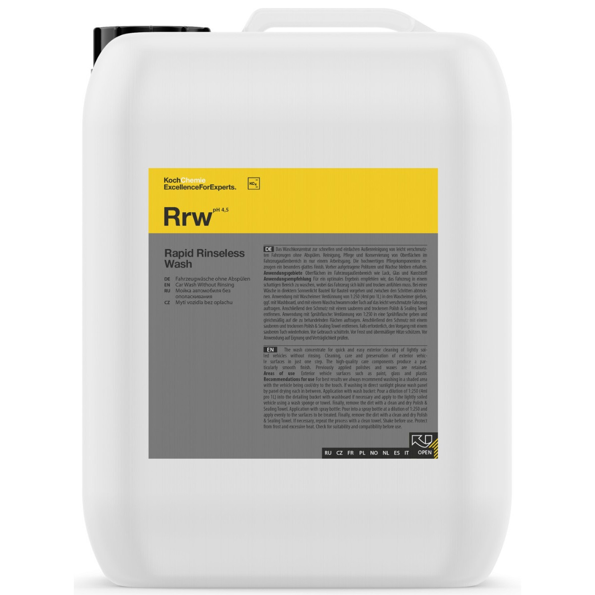 KOCH CHEMIE Rapid Rinseless Wash, Schampokoncentrat, 5 l KOCH CHEMIE Rapid Rinseless Wash, Schampokoncentrat, 5 l