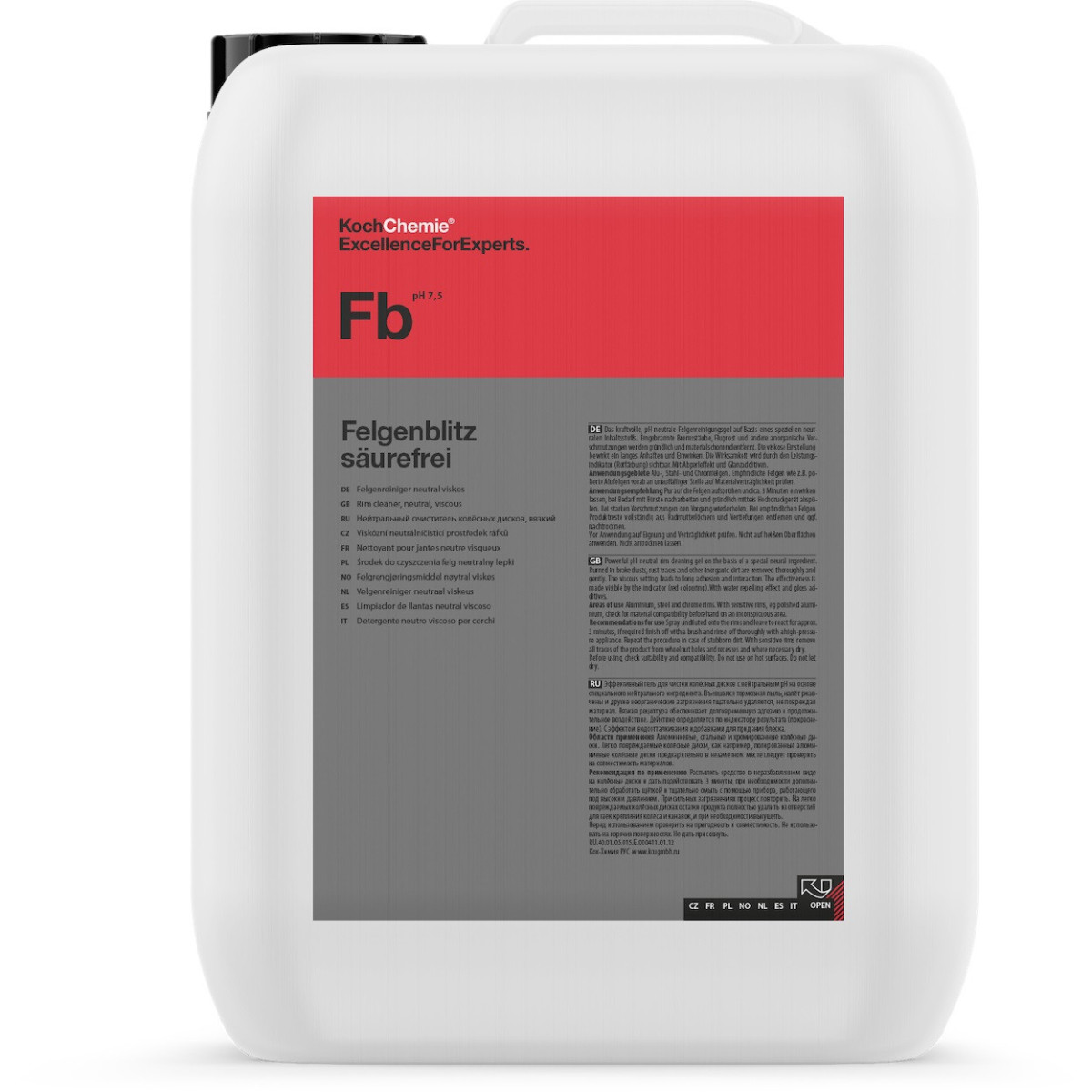 KOCH CHEMIE Neutral fälgrengöringsgel, neutral fälgrengöringsgel, 11 kg