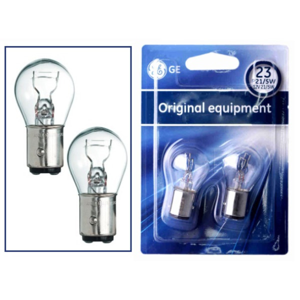 Glödlampa 12V 21/5W BAY15d P21/5W BL GE 1077 17130, 2 st