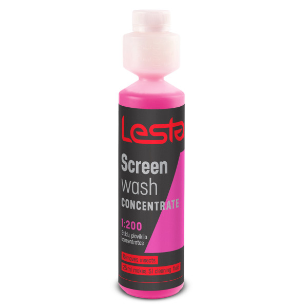 LESTA Concentrated Windscreen Washer Fluid, koncentrerad vindrutespolarvätska, 250 ml, 1:200