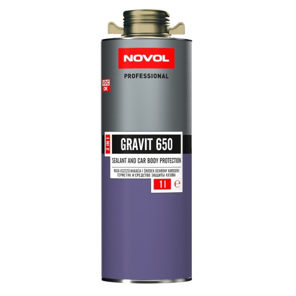 NOVOL Gravit 650 Sealant&Antigravel - Beige, tätningsmedelsskyddande beläggning, gulaktig, 1L