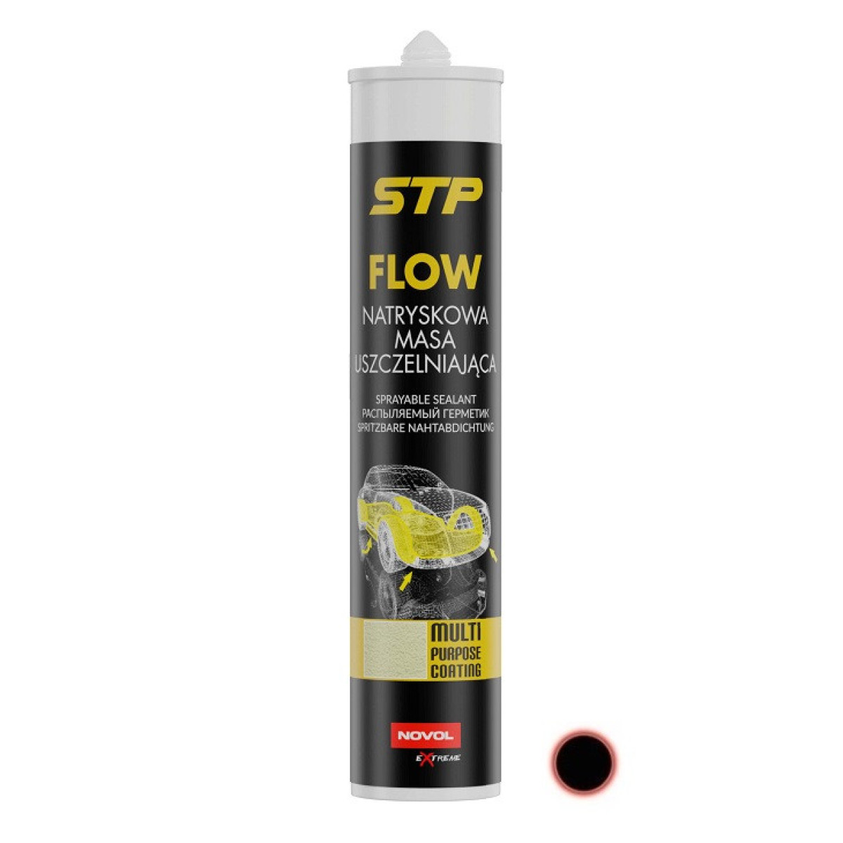 NOVOL FLOW Sprayable Sealant Black, spraybar tätningsmedel, svart, 290ml
