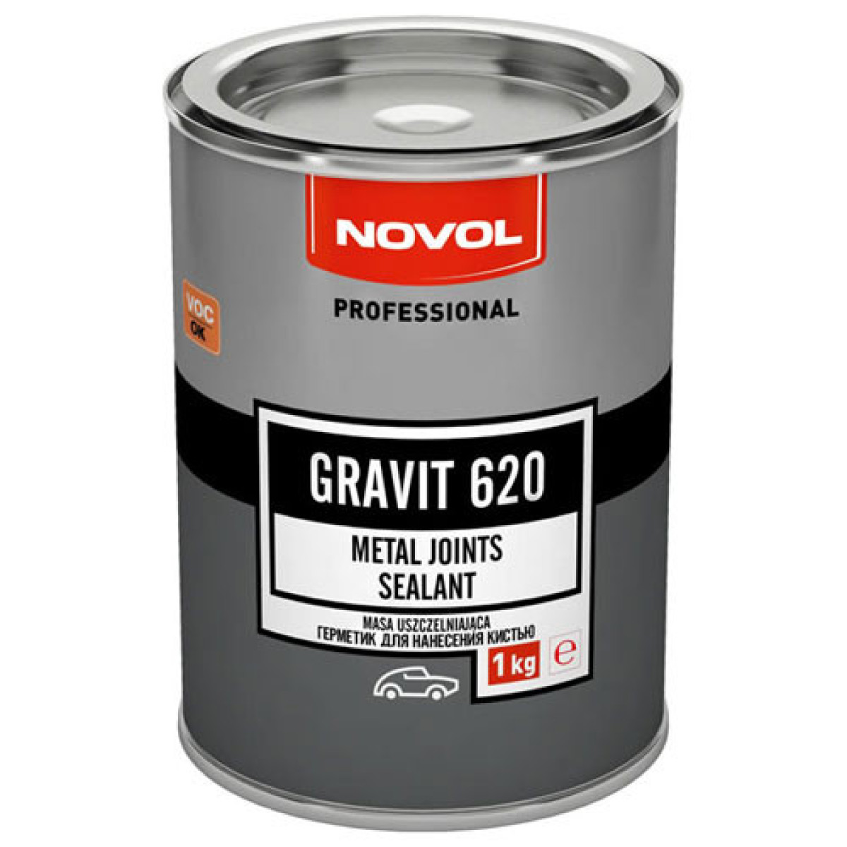 NOVOL Gravit 620 Metal Joints Sealant, bredbar PU-fogmassa, 1 kg
