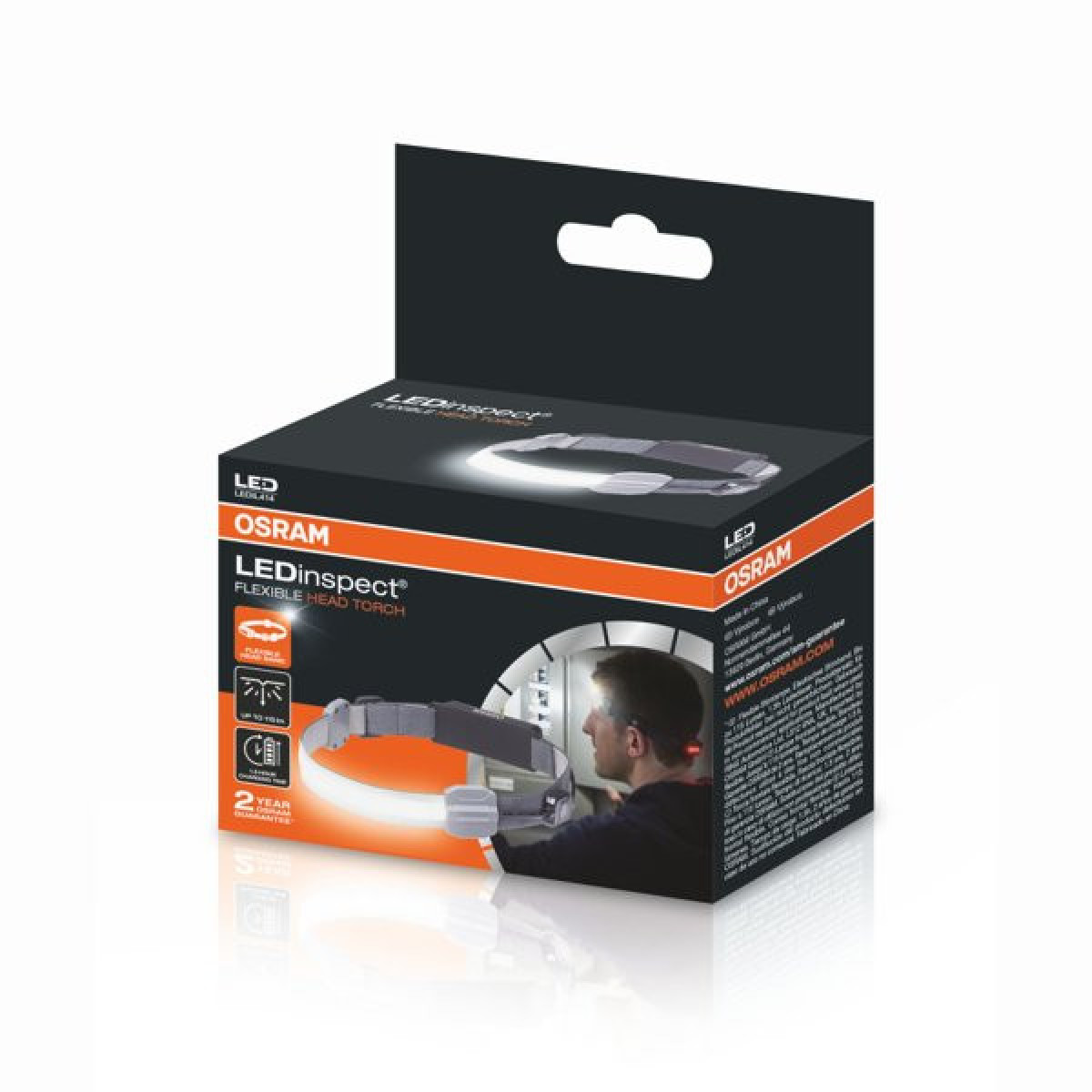 OSRAM ACE Flexible Head Torch, huvudmonterad inspektionslampa