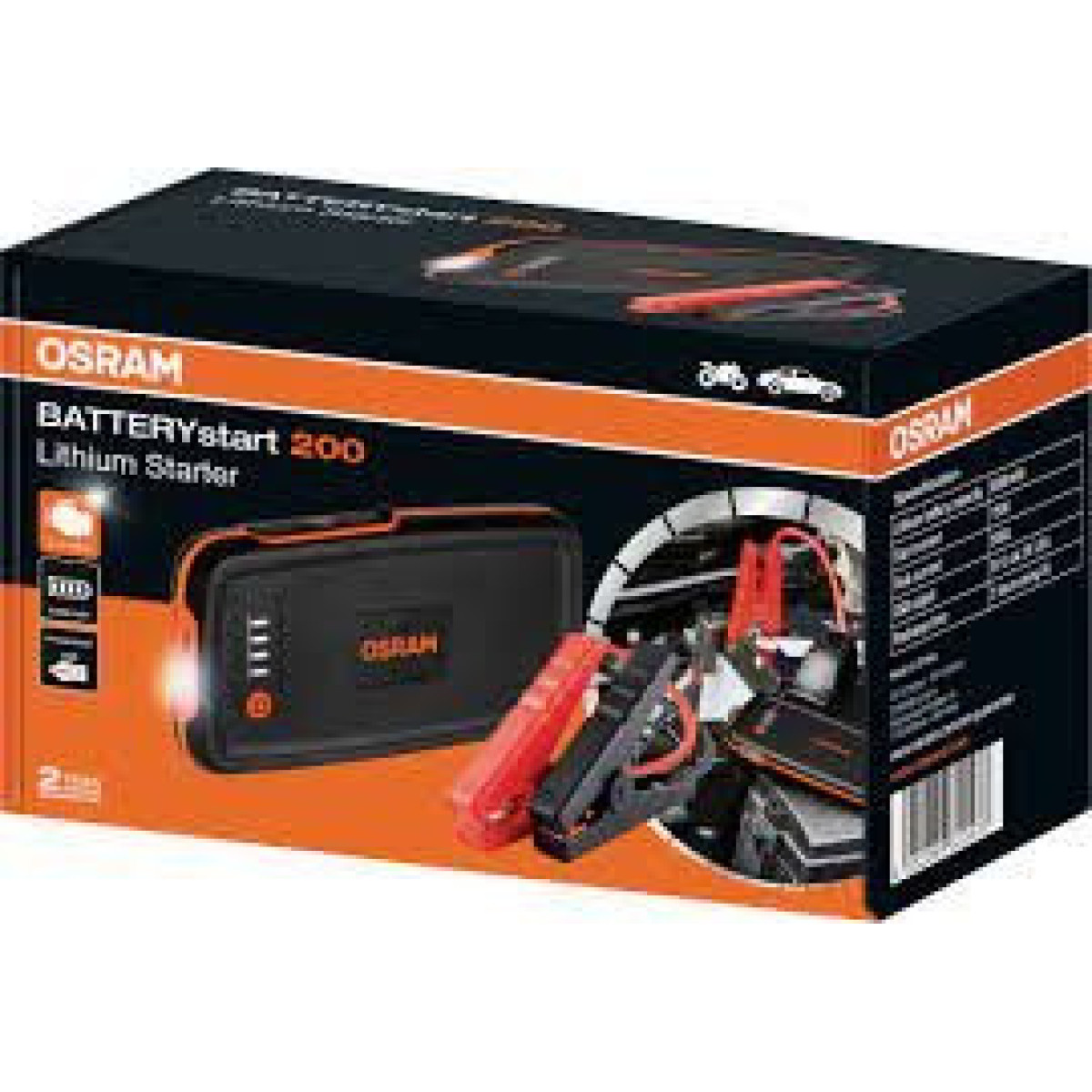 OSRAM BATTERYstart 200 (OBSL200), startbatteri, litium 6000 mAh OSRAM BATTERYstart 200 (OBSL200), startbatteri, litium 6000 mAh