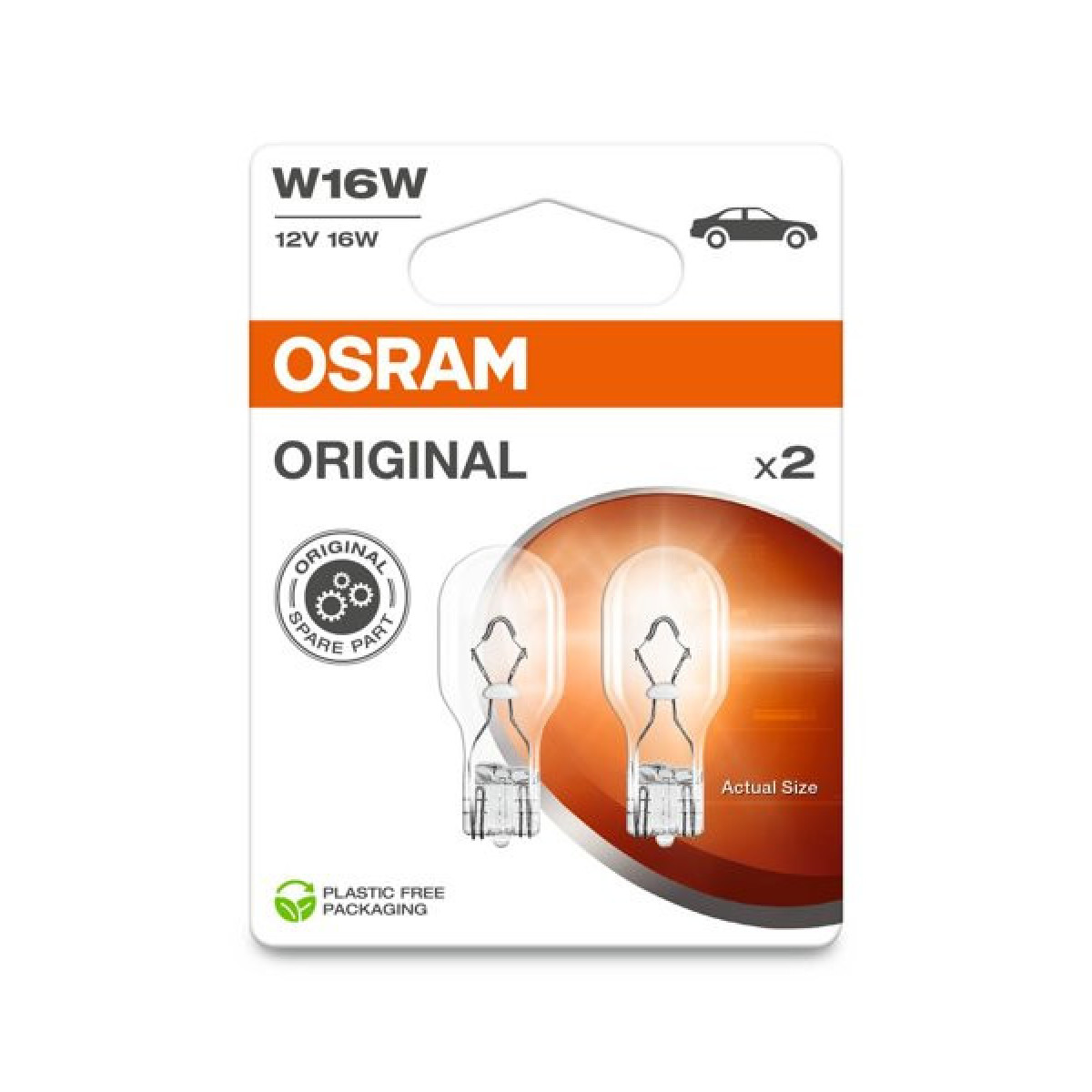 OSRAM Billampa, 16W 12V W2.1X9.5, 2 st