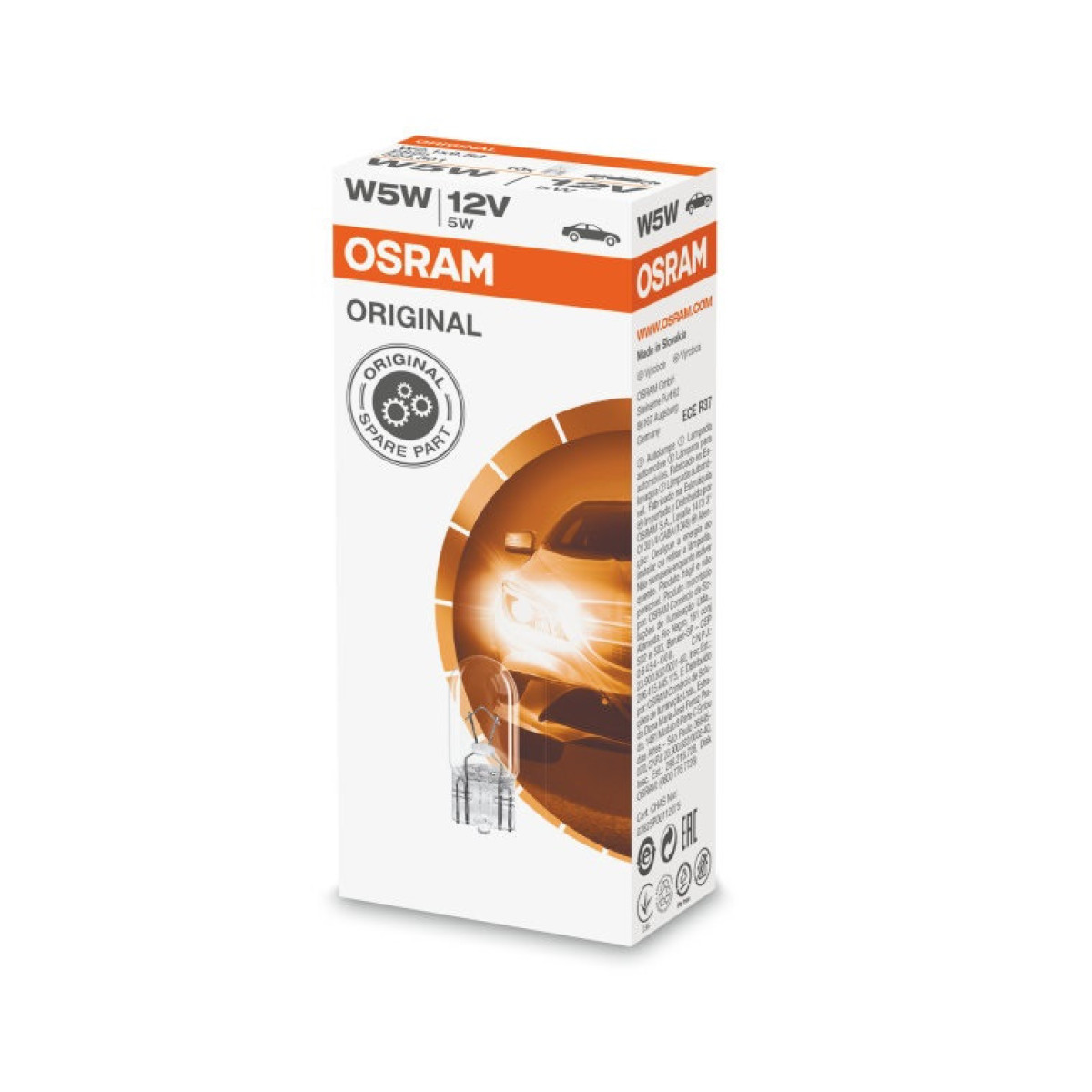 OSRAM Billampa 5W 12V W2.1x9.5D, 1 st