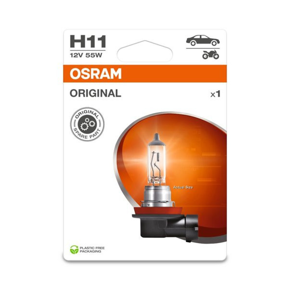 OSRAM Billampa, H11 55W 12V PGJ19-2, 1 st