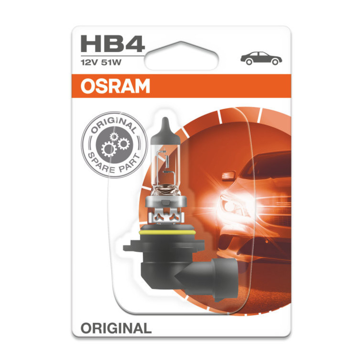 OSRAM Billampa HB4 51W 12V P22D (för amerikanska bilar), 1 st.