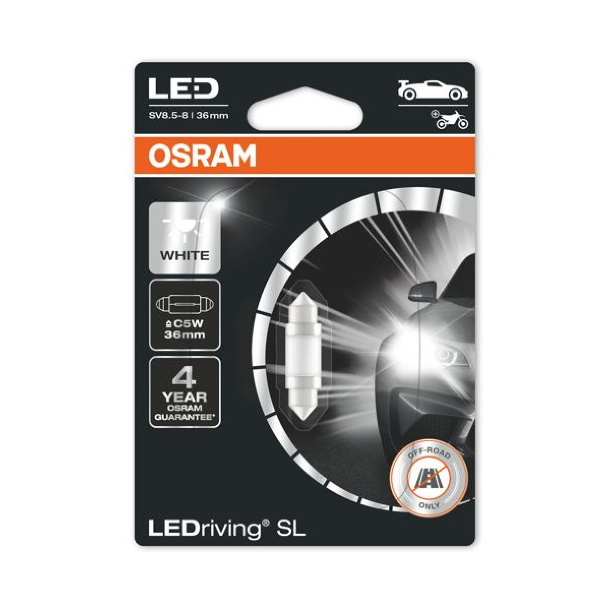 OSRAM Billampa LED Retrofit 0,5W 12V SV8,5-85, (L6436CW-01B), 1 st.