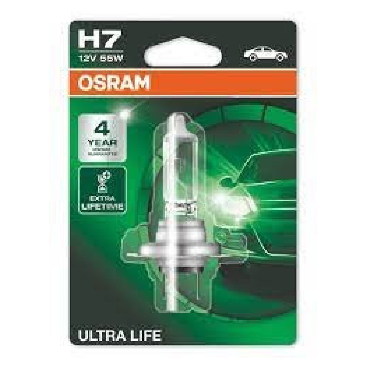 OSRAM Billampa, ULTRA LIFE H7 55W 12V PX26D, 1 st