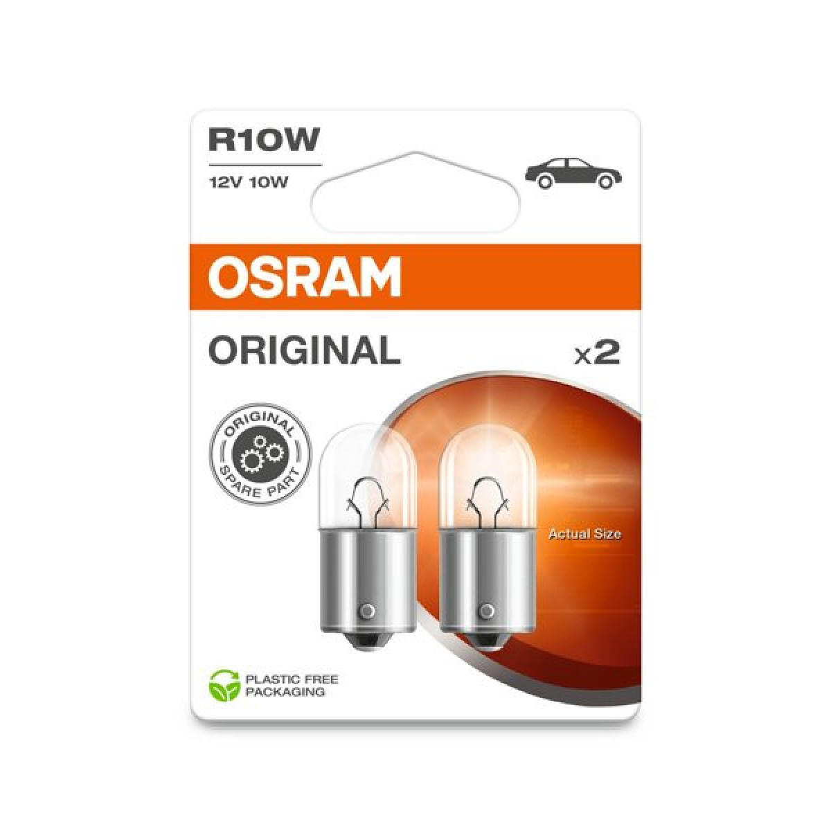 OSRAM Billampor 10W 12V BA15S, 2 st