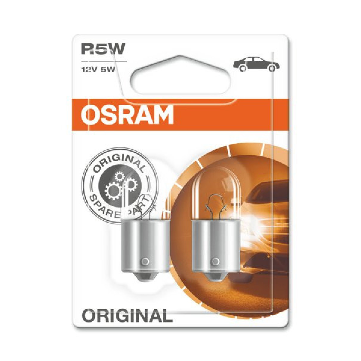 OSRAM Billampor 5W 12V BA15S, 2 st