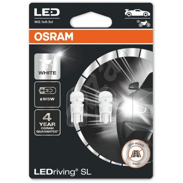 OSRAM Billampor LED Retrofit 1W 12V W2.1x9.5D, 2 st