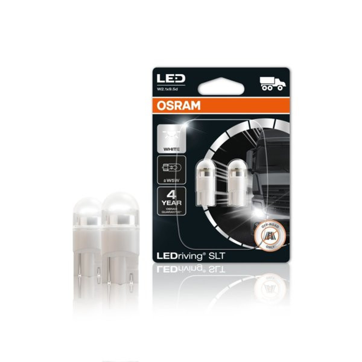OSRAM Billampor LED W5W 1W 24V W2.1x9.5D, 2 st
