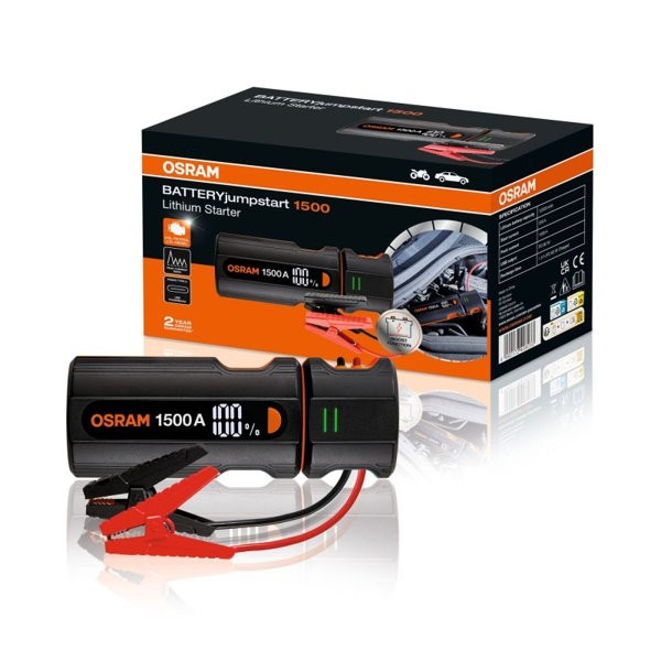 OSRAM Batteri jumpstart 1500 (OJS030), Bilstartare, 1500 A 12000 mAh