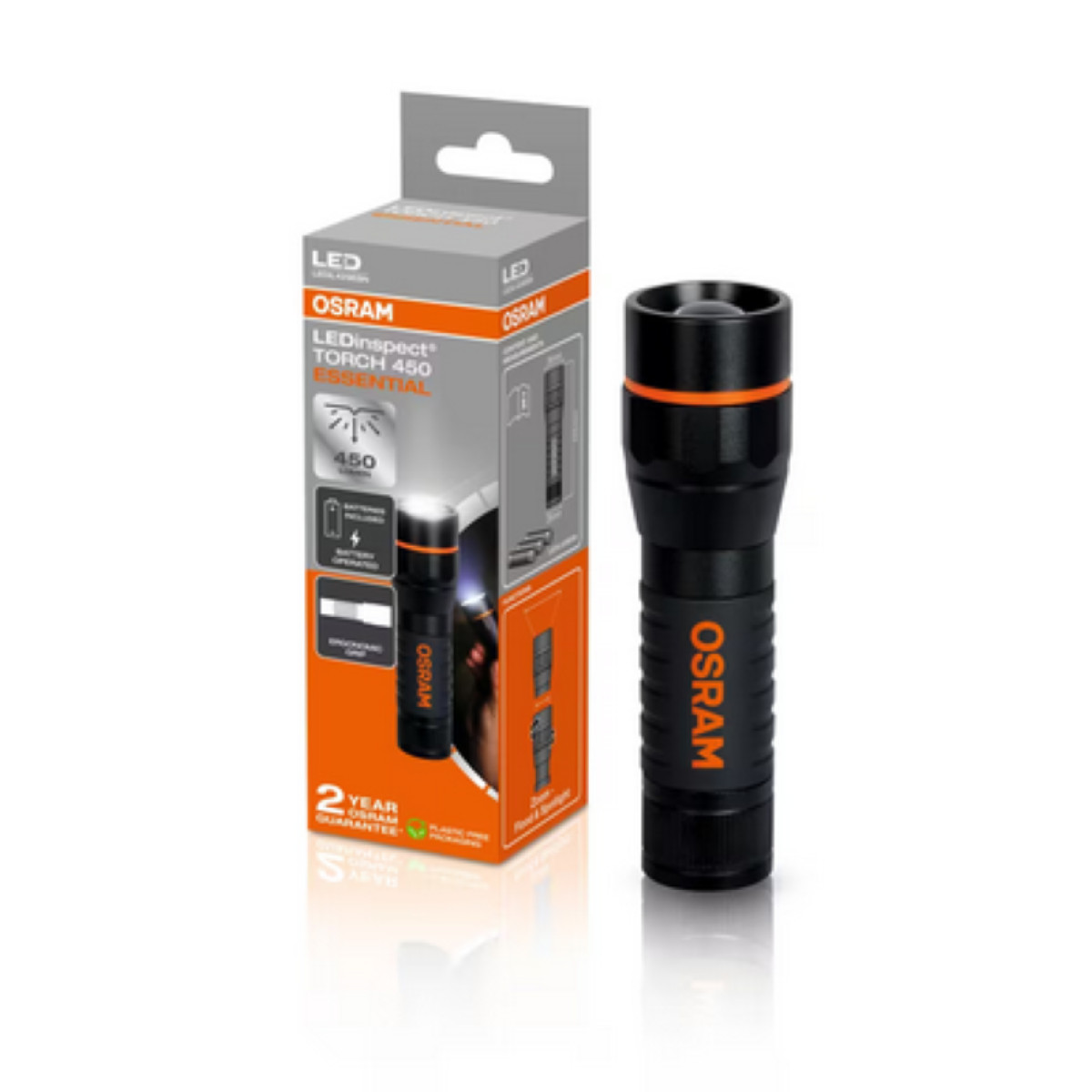 OSRAM LEDinspect Torch 450 Essential LED-ficklampa 450/60 lm, 3xAAA