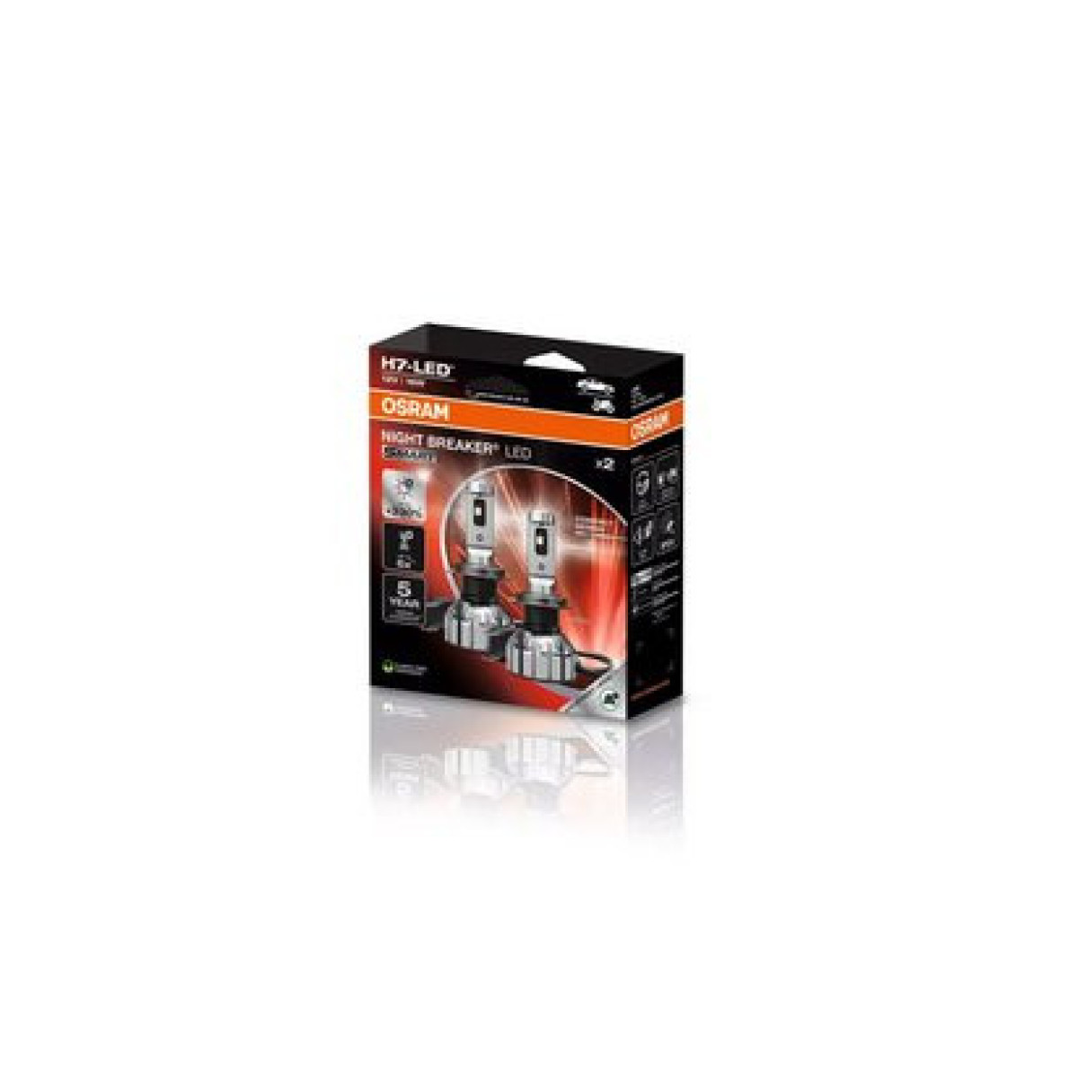 OSRAM billampa NIGHT BREAKER LED H7 Street Legal Smart 16W 6000K, 2 st
