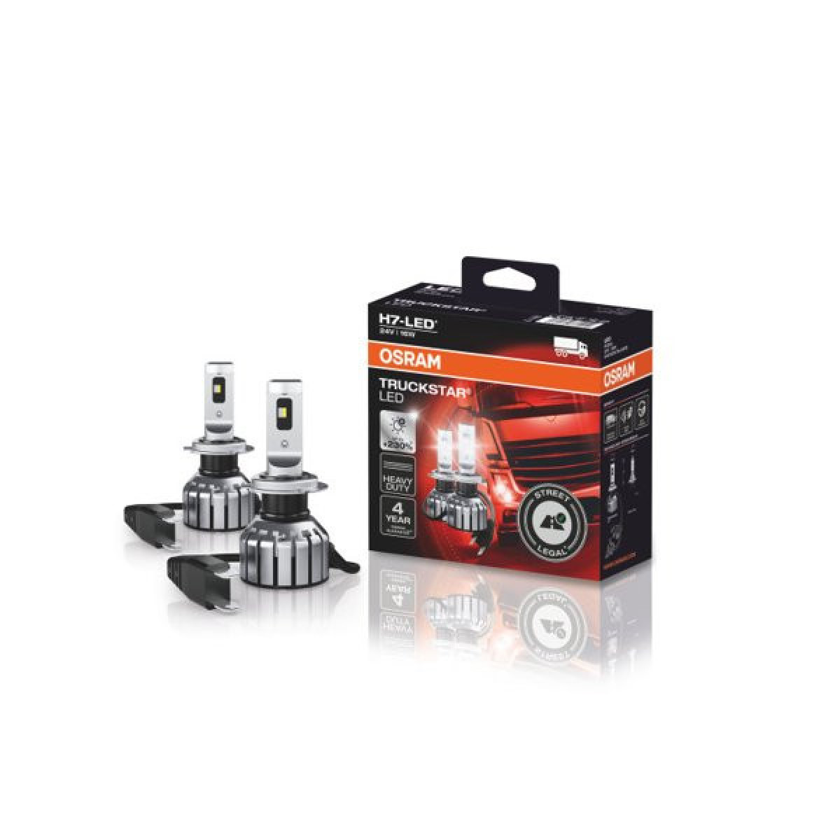 OSRAM TRUCKSTAR LED H7 Street Legal 16W 24V 6000K 150lm, 2 st