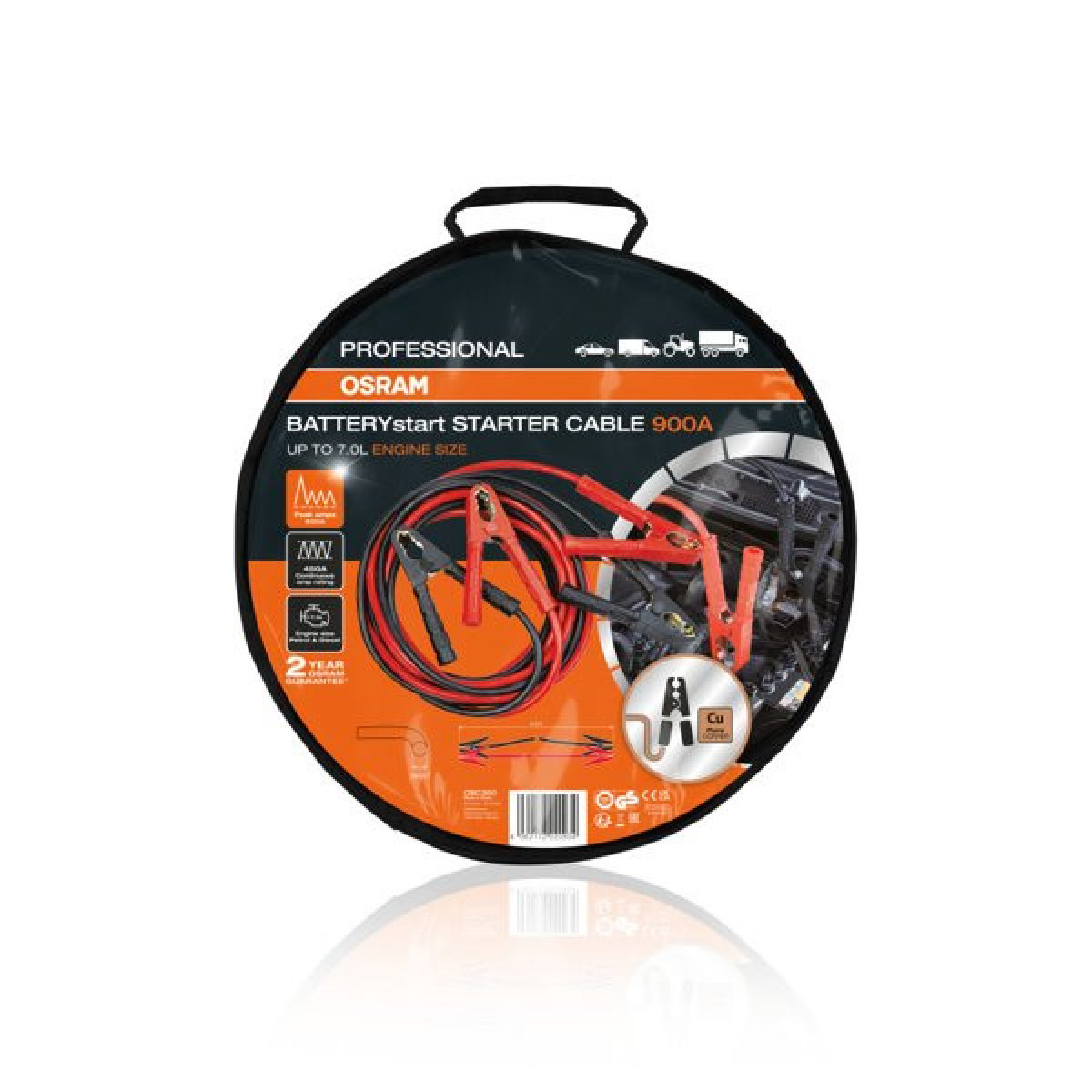 OSRAM startkablar, 900A (4,5m) OSRAM startkablar, 900A (4,5m)