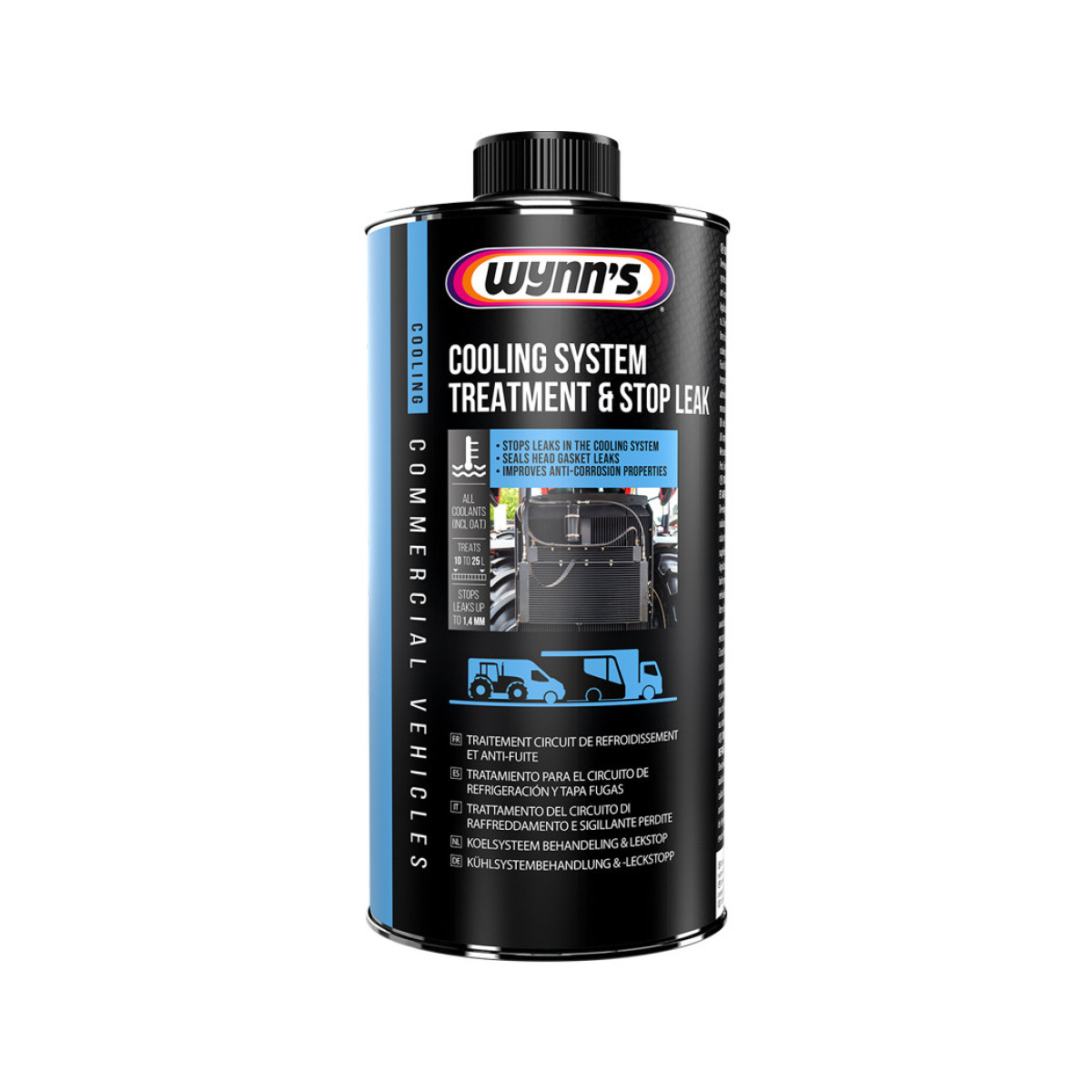 WYNNS Cooling System Treat&Stop Leak, Skydds- och tätningstillsats för kylsystem, 1 l