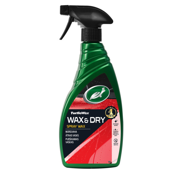 TURTLE WAX Wax N Dry, sprayvax för våt karosseri, 500 ml
