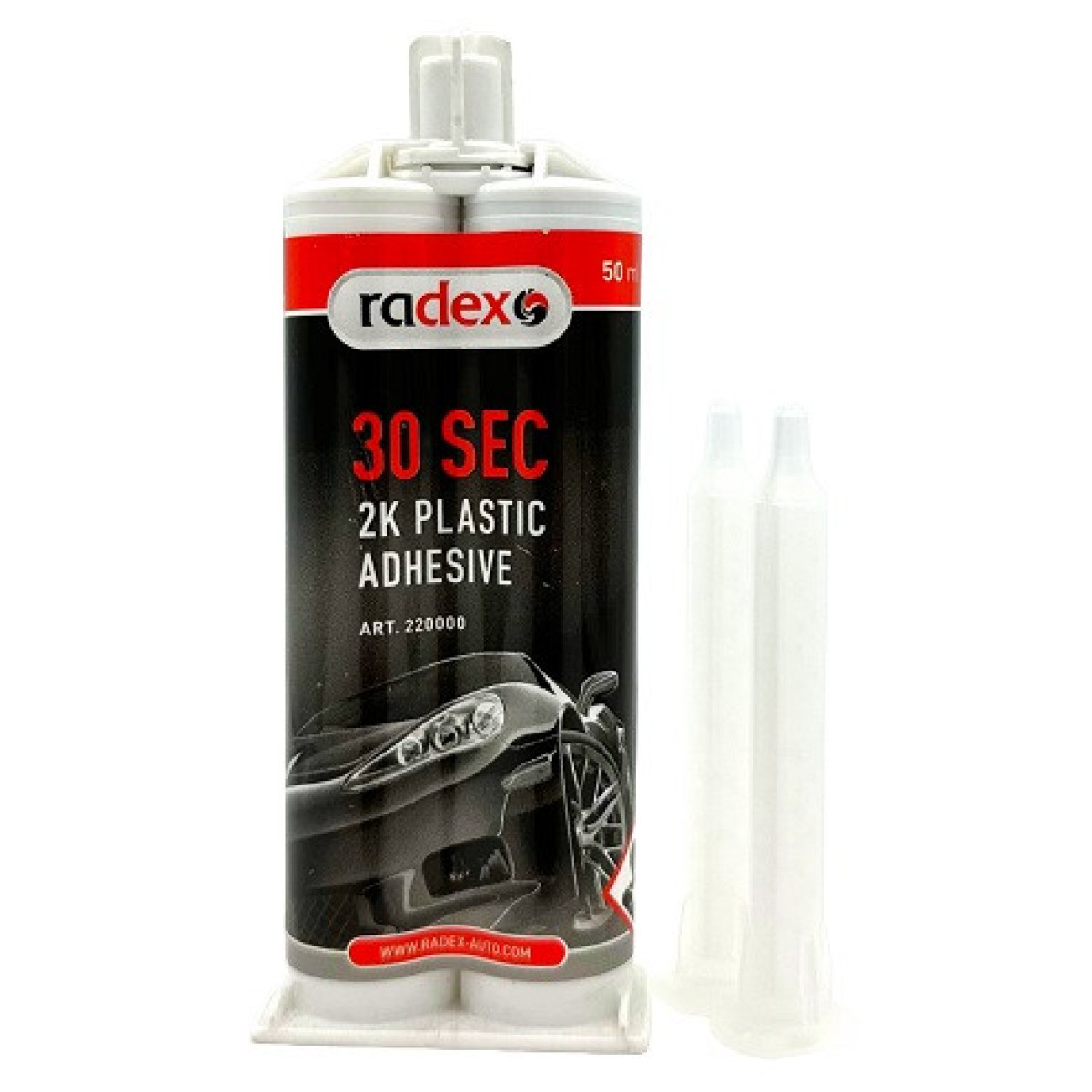 RADEX 2K Plastic Adhesive, plastlim (30 sek.), 50 ml