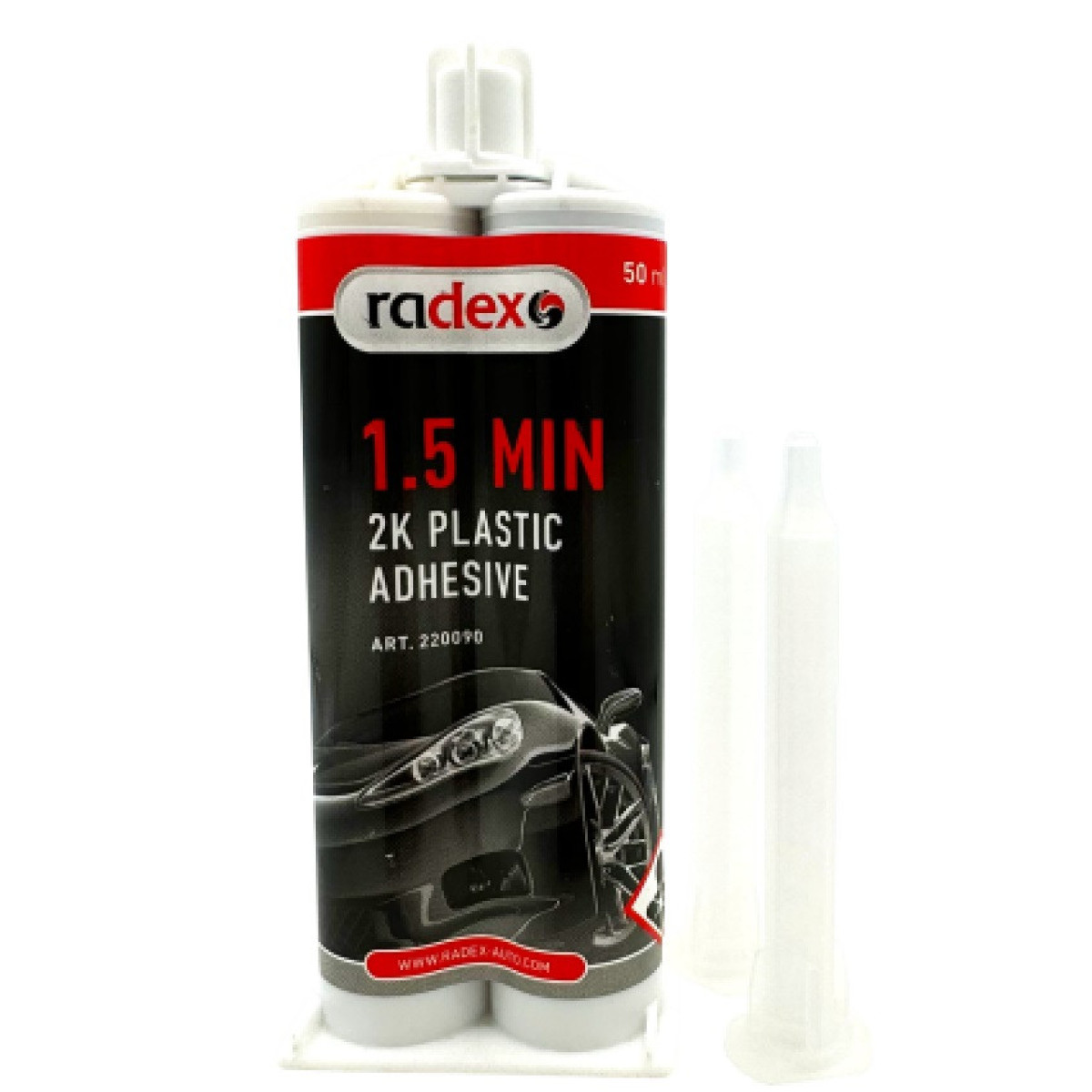 Radex 2K Plastic Adhesive, plastlim (90 sek.), 50 ml