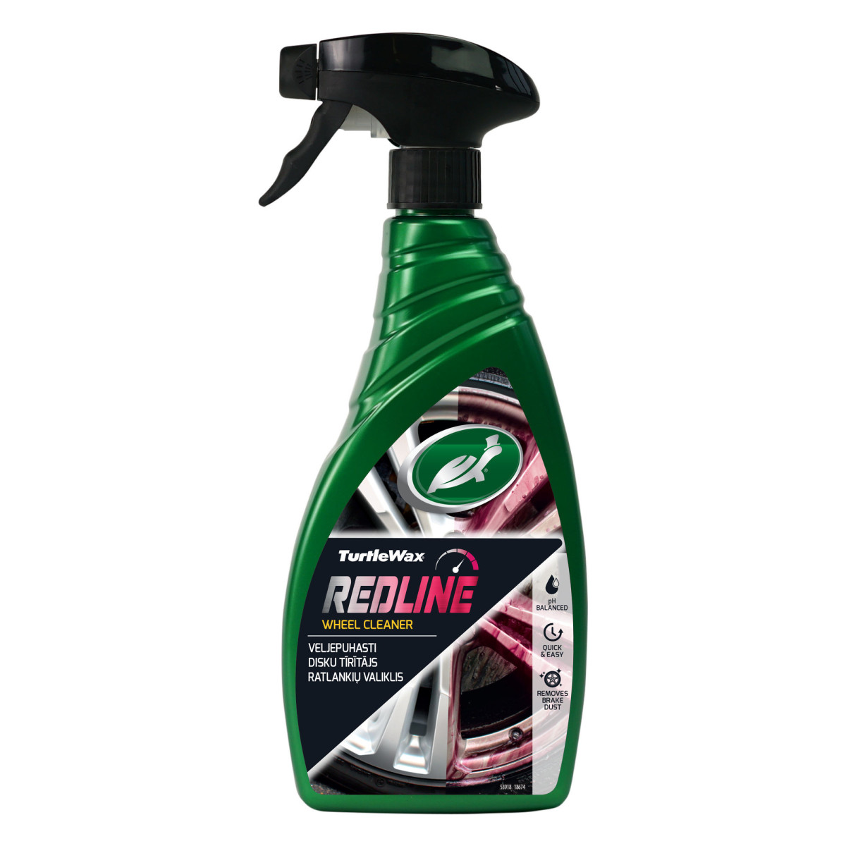 TURTLE WAX Wheel Cleaner Redline, fälgrengöring, 500 ml