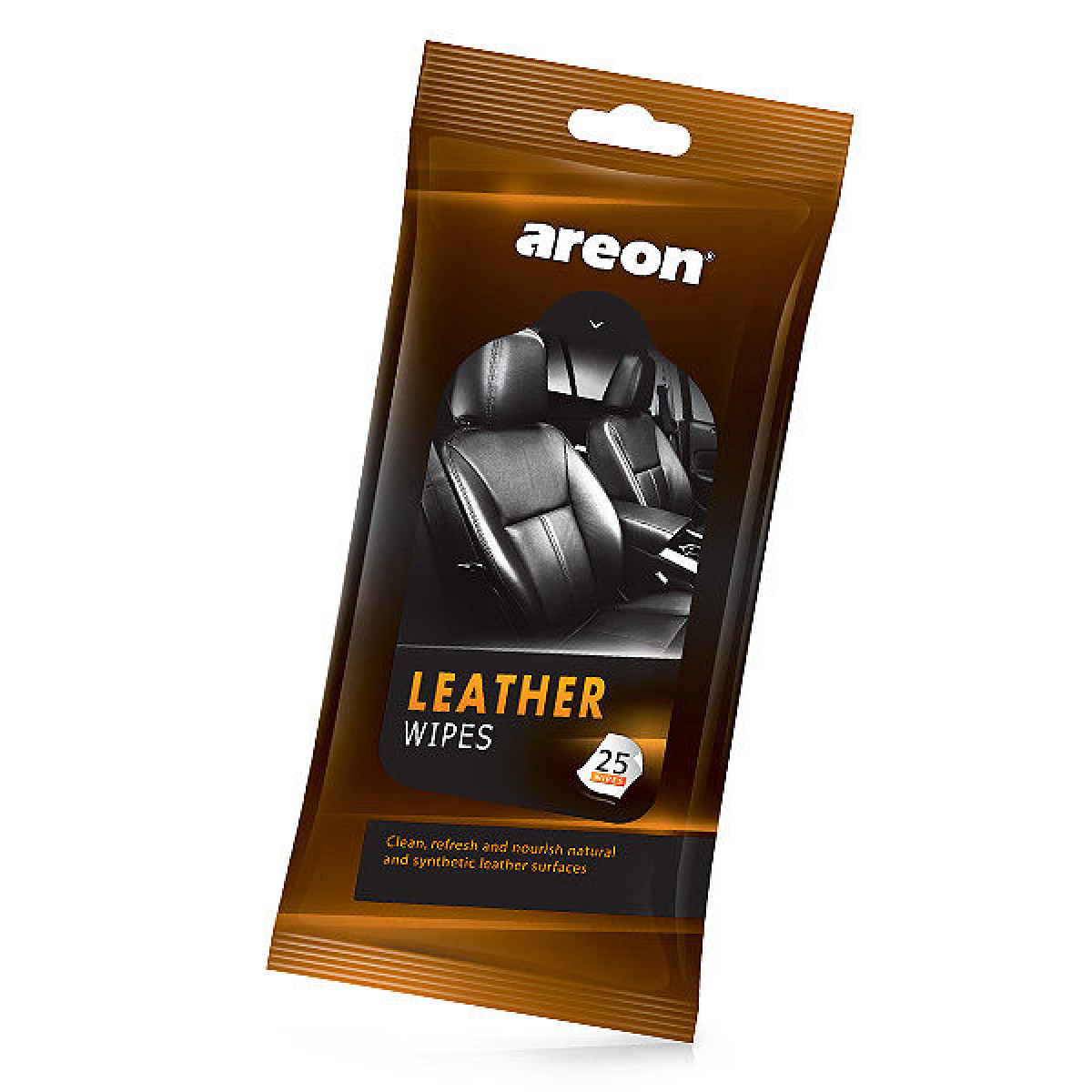 AREON Wipes Leather, lädervåtservetter, 25 st