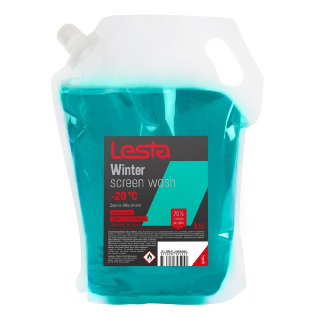LESTA Windscreen Washer Fluid -20°C, vindrutespolarvätska, 3 l