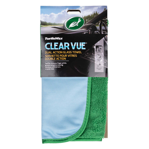 TURTLE WAX Clear vue, Dubbelsidig fönsterputsduk 35 x 40 cm