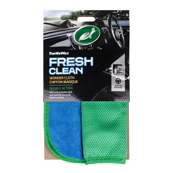 TURTLE WAX Fresh clean, Dubbelsidig rengöringsduk 32 x 28 cm