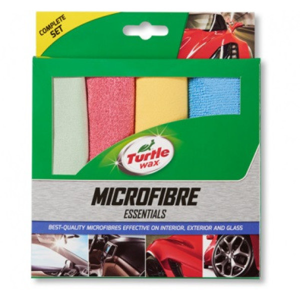 TURTLE WAX Microfiber cloth 4-pack, mikrofiberduksset TURTLE WAX Microfiber cloth 4-pack, mikrofiberduksset