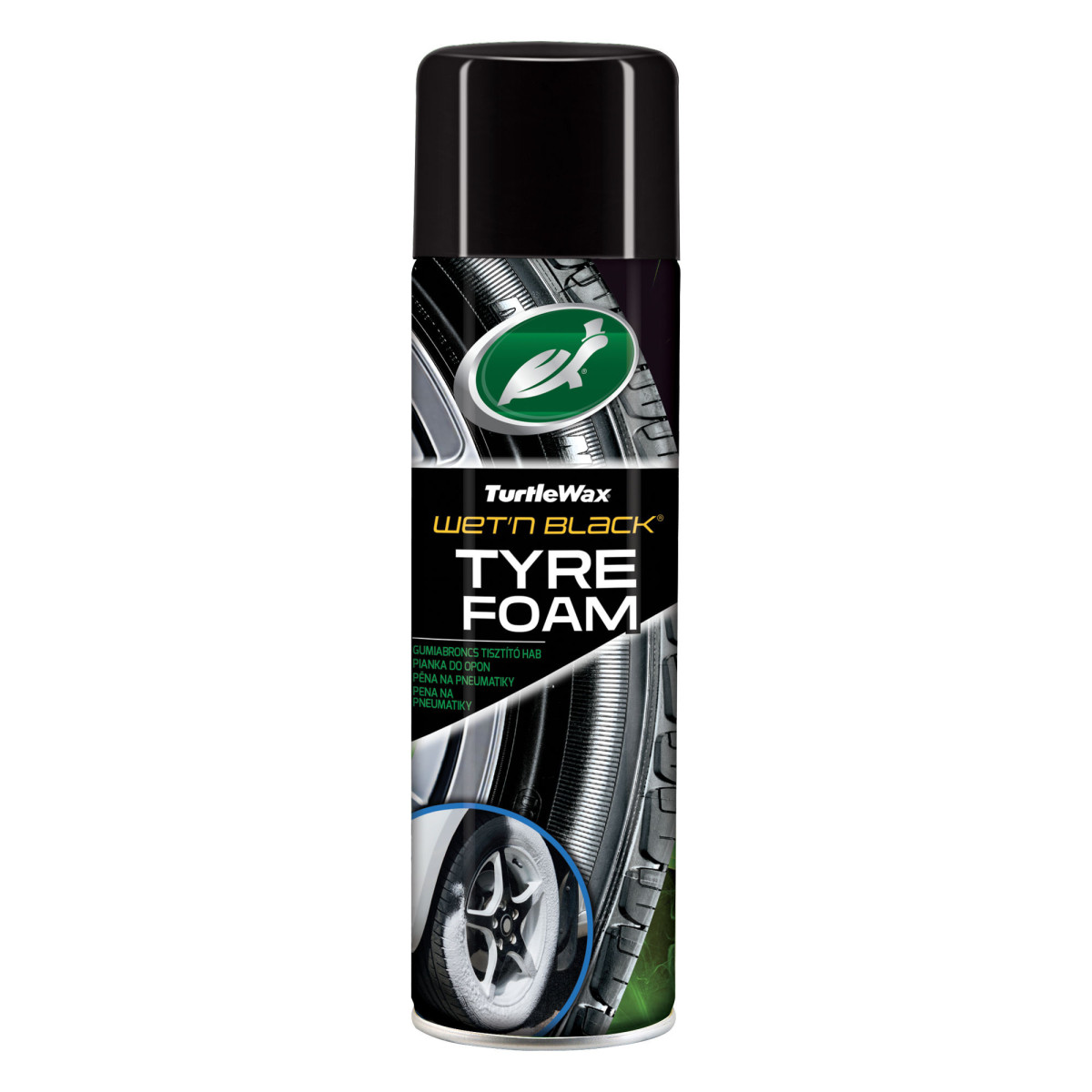 TURTLE WAX Wet N Black Foam, däcksvärtande skum, 500 ml TURTLE WAX Wet N Black Foam, däcksvärtande skum, 500 ml