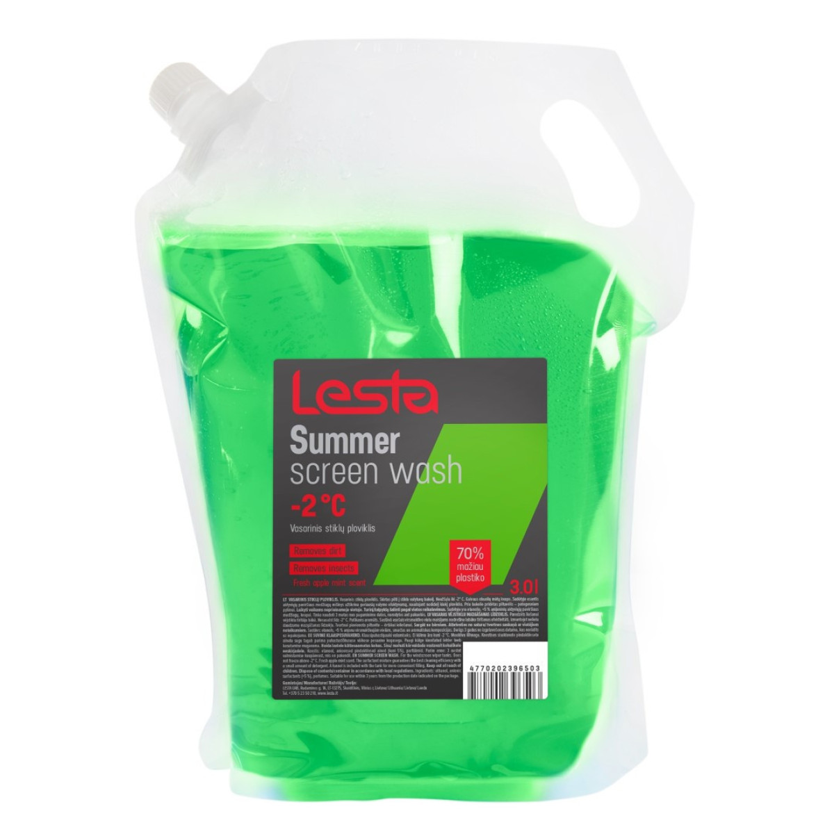 LESTA Windscreen Washer Fluid 2In1 -2°C, vindrutespolarvätska, 3 L