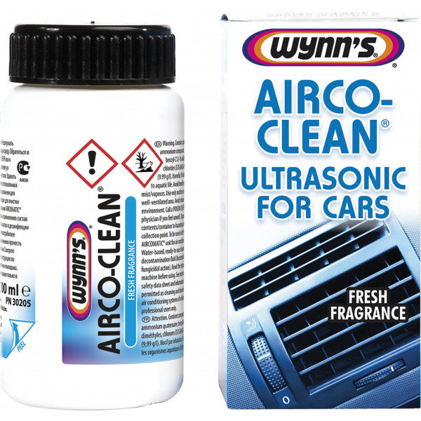 WYNNS Airco-Clean Ultrasonic For Cars, Ultraljudsrengöring för luftkonditionering, 100 ml