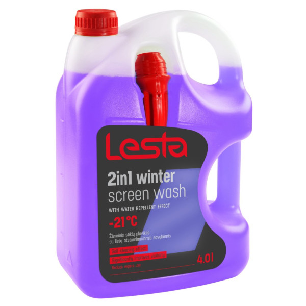 LESTA Windscreen Washer Fluid 2in1 -21°C, vindrutespolarvätska, 4 L
