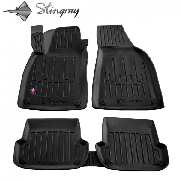 3D gummimattor AUDI A4 B7 2005-2007, 5 st / svart / 5030015 / högre kanter