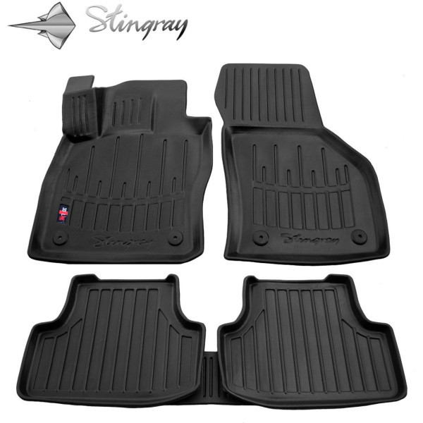 3D gummimattor SEAT Leon III 5F 2012–2019, 5 st / svart / 5024065 / högre kanter