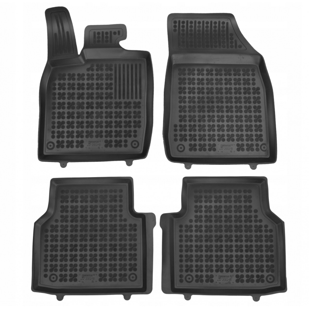 Gummimattor Skoda Enyaq Electric version från 2020 (with an integrated second-row seat tunnel)