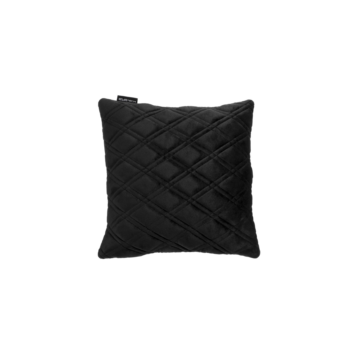 EVAtech Bilkudde 30x30 cm - svart / svarta sömmar