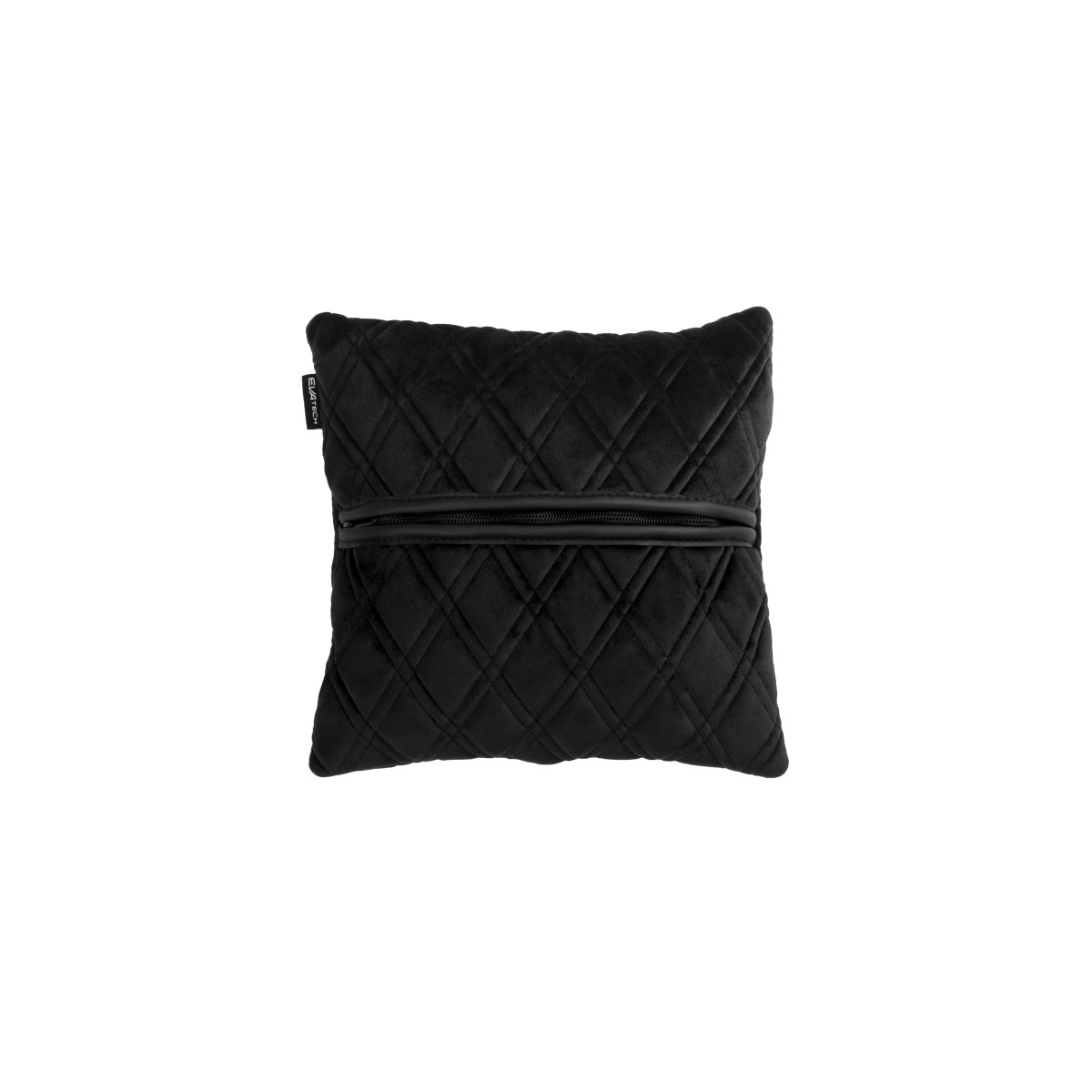 EVAtech Bilkudde 30x30 cm - svart / svarta sömmar