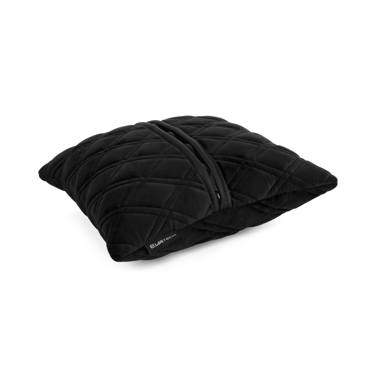EVAtech Bilkudde 30x30 cm - svart / svarta sömmar