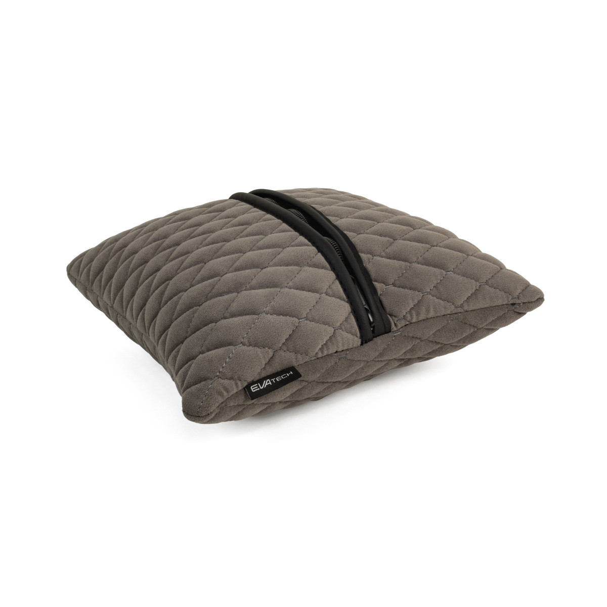 EVAtech Bilkudde 30x30 cm - svart / svarta sömmar